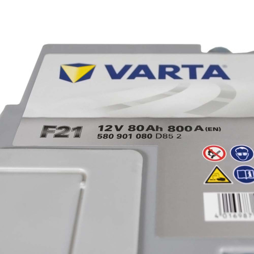 Автомобільний акумулятор VARTA Silver Dynamic AGM 80Ah 800А R+ (правий +) F21