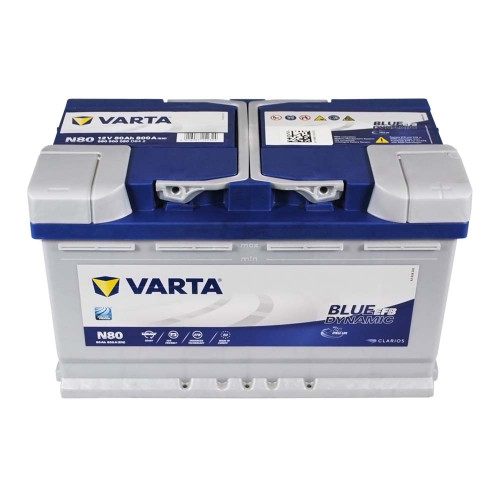 Автомобільний акумулятор VARTA Blue Dynamic EFB 80Ah 800A R+ (правий +) N80