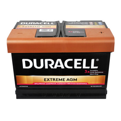 Автомобільний акумулятор DURACELL Extreme AGM (L3) 70Ah 720A R+ (правий +)