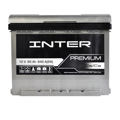 Автомобільний акумулятор INTER Premium 65Ah 640A R+ (L2) (WESTA) 