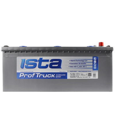 Автомобільний акумулятор ISTA Pr. Truck 225Аh 1500А L+ (лівий +)