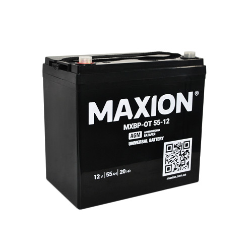 Акумулятор AGM 12V 55Ah MAXION MXBP OT 55 - 12 для UPS та ДЖБ