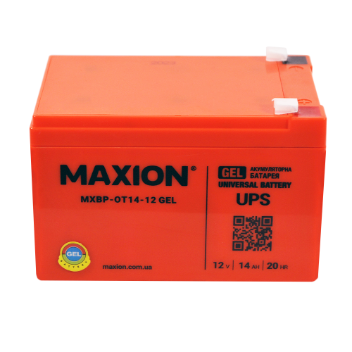 Акумулятор гелевий 12V 12Ah MAXION BP OT 12 - 12 GEL (лівий+)