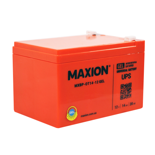 Акумулятор гелевий 12V 12Ah MAXION BP OT 12 - 12 GEL (лівий+)