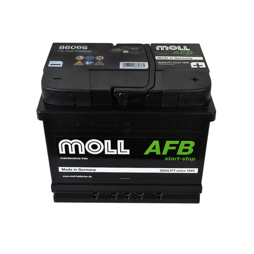 Автомобільний акумулятор MOLL AFB (L2) start/stop 66Ah 640A R+ (правий +)