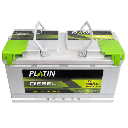 Автомобільний акумулятор PLATIN Silver Disel 110Ah 1000A R+ (правий +) MF