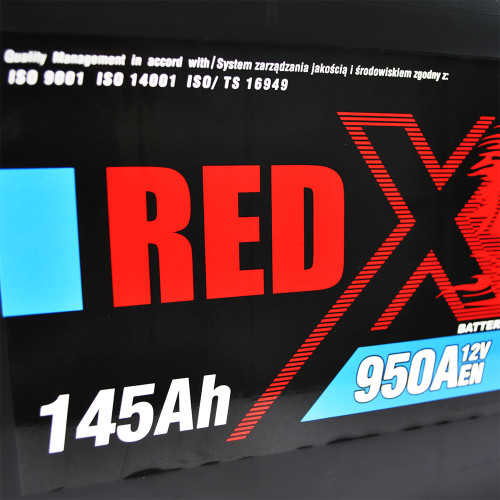 Авто акумулятор RED X (645 20) (D4) 145Ah 950A L+