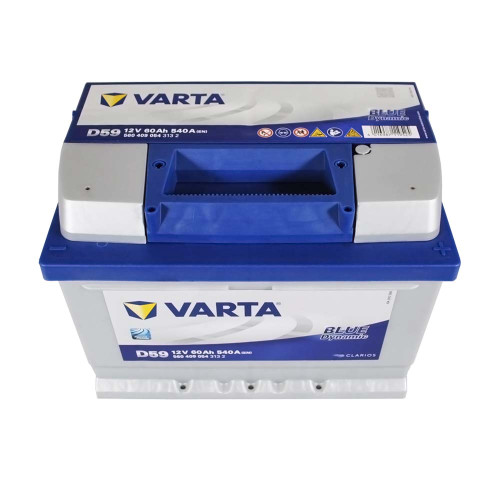 Автомобільний акумулятор VARTA Blue Dynamic 60Ah 540A R+ (правий +) D59