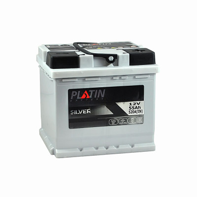 Автомобільний акумулятор PLATIN Silver 55Ah 520A L+ (лівий +) MF