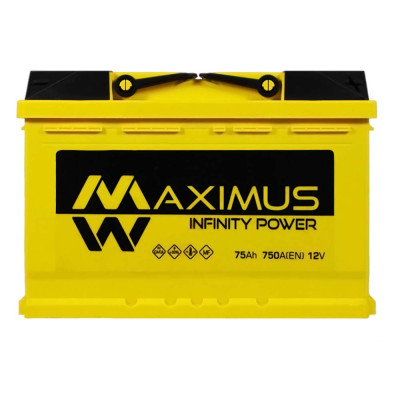 Автомобільний акумулятор MAXIMUS 75Ah 750A R+ (правий +) MF L3
