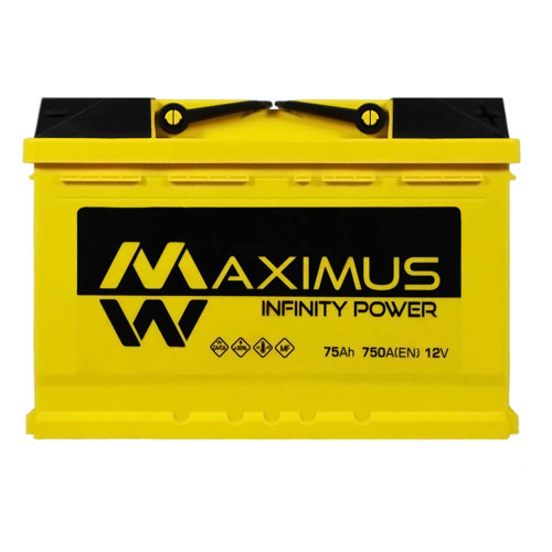 Автомобільний акумулятор MAXIMUS 75Ah 750A R+ (правий +) MF L3