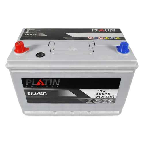 Автомобільний акумулятор PLATIN Silver Asia 105Ah 940A L+ (лівий) нижнє кріплення SMF N70