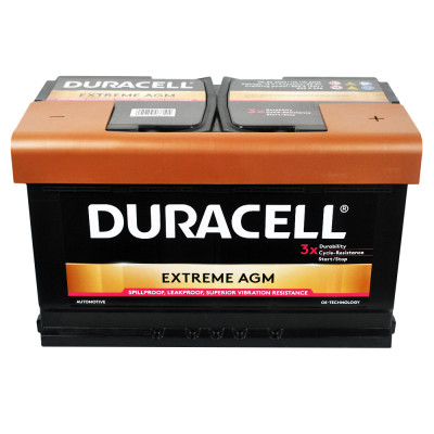Автомобільний акумулятор DURACELL Extreme AGM (L4) 80Ah 800A R+ (правий +)