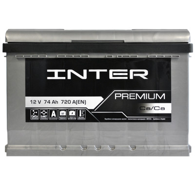 Автомобільний акумулятор INTER Premium 74Ah 720A R+ (L3) (WESTA)