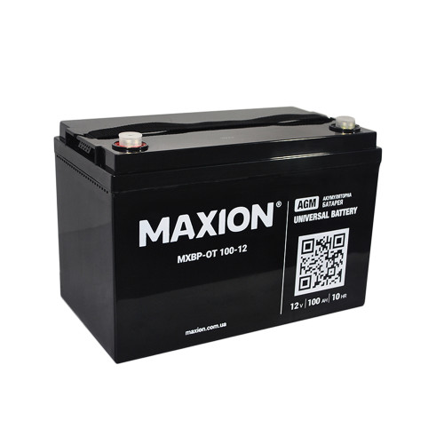 Акумулятор AGM 12V 100Ah MAXION MXBP OT 100 - 12 для інверторів та ДЖБ Акумулятор AGM 12V 100Ah MAXION MXBP OT 100 - 12 для інверторів та ДЖБ