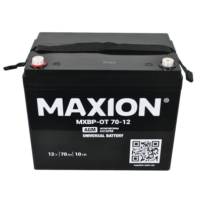 Акумулятор AGM 12V 70Ah MAXION BP OT 70 - 12  для інверторів та ДЖБ