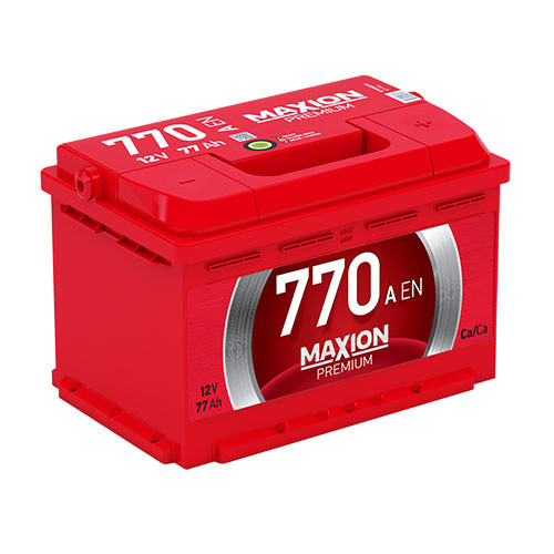 Автомобільний акумулятор MAXION Premium 77Аh 770A R+ (правий +)