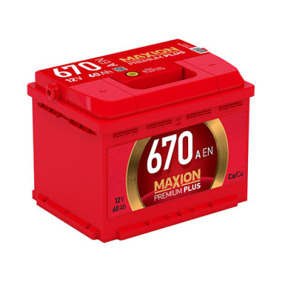 Автомобільний акумулятор MAXION Premium 60Аh 670A L+ (лівий +)