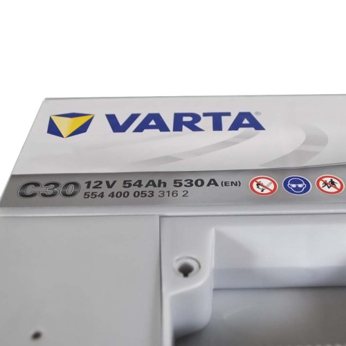 Автомобільний акумулятор VARTA Silver Dynamic 54Ah 530А R+ (правий +) C30