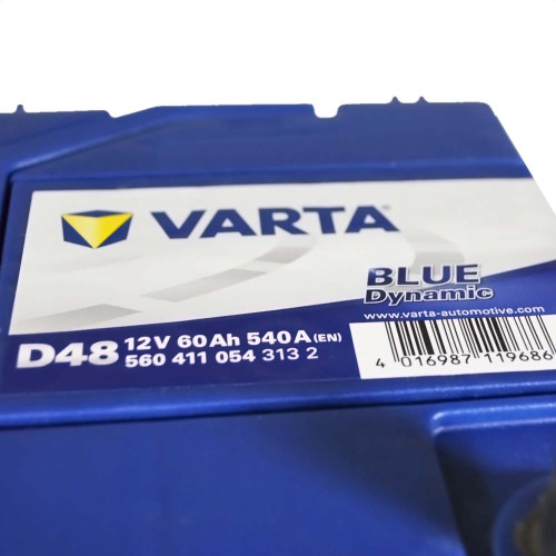 Автомобільний акумулятор VARTA Blue Dynamic Asia 60Ah 540A L+ (лівий +) D48