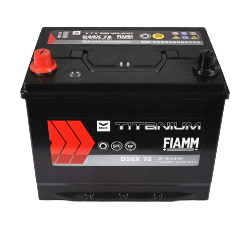Автомобільний акумулятор FIAMM Titanium Black Asia 75Аh 640А L+ (лівий +) D26