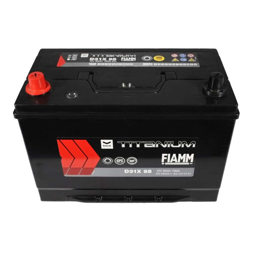 Автомобільний акумулятор FIAMM Titanium Black Asia 95Аh 760А L+ (лівий +) D31