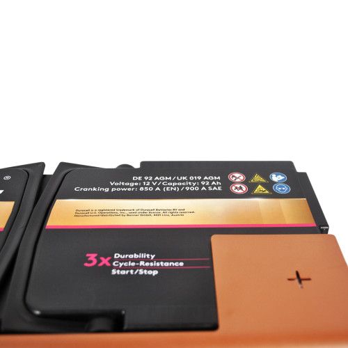 Автомобільний акумулятор DURACELL Extreme AGM (L5) 92Ah 850A R+ (правий +)