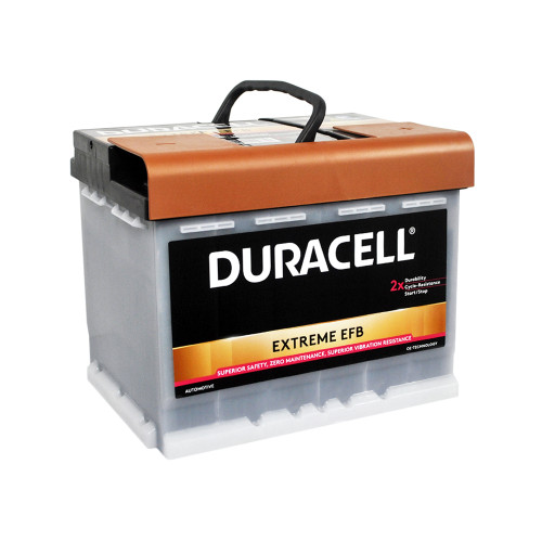 Автомобільний акумулятор DURACELL Extreme EFB (L2) 65Ah 640A R+ (правий +)