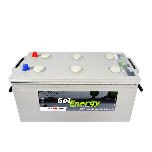 Промисловий акумулятор Yigit Aku GEL 200Ah 12V L+ (лівий +)