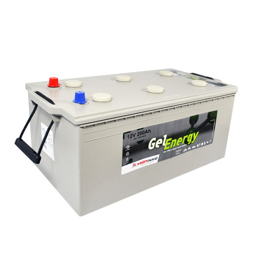 Промисловий акумулятор Yigit Aku GEL 200Ah 12V L+ (лівий +)