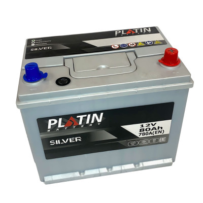 Автомобільний акумулятор PLATIN Silver Asia 80Ah 780A R+ (правий +)  SMF N50