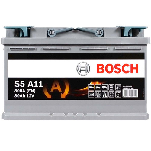 Автомобільний акумулятор BOSCH AGM 80Ah 800A R+ (правий +) S5A 110
