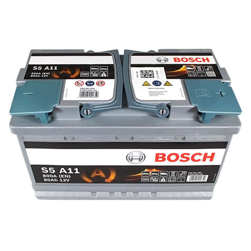 Автомобільний акумулятор BOSCH AGM 80Ah 800A R+ (правий +) S5A 110