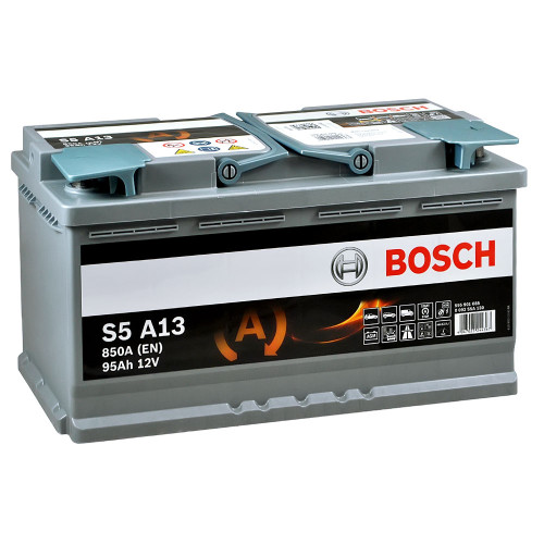 Автомобільний акумулятор BOSCH AGM 95Ah 850A R+ (правий +) S5A 130