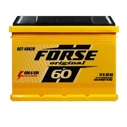 Автомобільний акумулятор FORSE 60Ah 600A R+ (правий +) L2