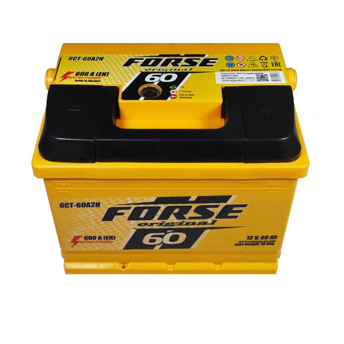 Автомобільний акумулятор FORSE 60Ah 600A R+ (правий +) L2