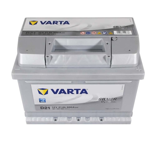 Автомобільний акумулятор VARTA Silver Dynamic 61Ah 600A R+ (правий +) D21