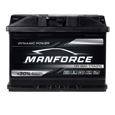 Автомобільний акумулятор MANFORСE 60Ah 570A R+ (правий +) MF L2
