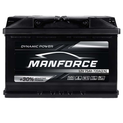 Автомобільний акумулятор MANFORСE 75Ah 720A R+ (правий +) MF L3