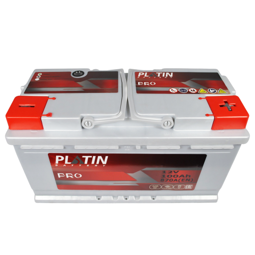 Автомобільний акумулятор PLATIN Pro 100Ah 870A R+ (правий +) MF L5