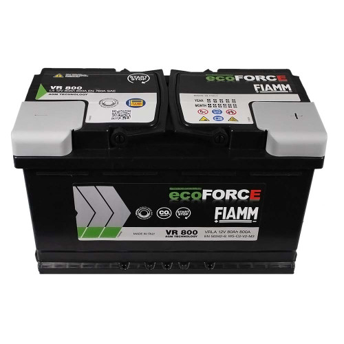 Автомобільний акумулятор FIAMM Ecoforce AGM 80Аh 800А R+ (правий +)