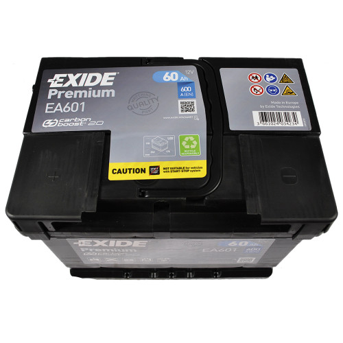 Автомобільний акумулятор EXIDE Premium (EA601) 60Аh 600Ah L+
