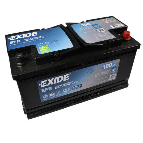 Автомобільний акумулятор EXIDE (EL1000) Start-Stop EFB 100Аh 900A R+