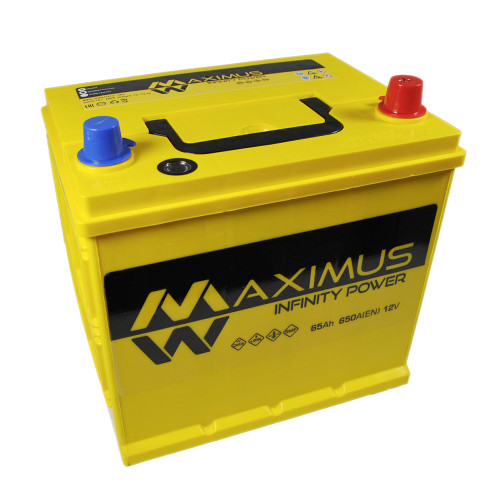 Автомобільний акумулятор MAXIMUS Asia smf (D23) 65Ah 650A R+