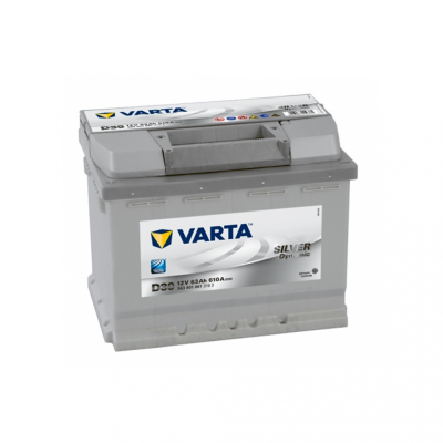Автомобільний акумулятор VARTA Silver Dynamic 63Ah 610A L+ (лівий +) D39
