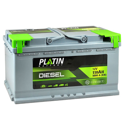 Автомобільний акумулятор PLATIN Silver Disel 110Ah 1000A R+ (правий +) MF