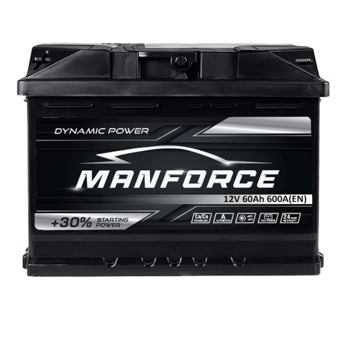 Автомобільний акумулятор MANFORСE 60Ah 600A L+ (лівий +) MF L2