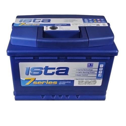 Автомобильный аккумулятор ISTA 7 Series 74Ah 720A R+ (правый +) L3