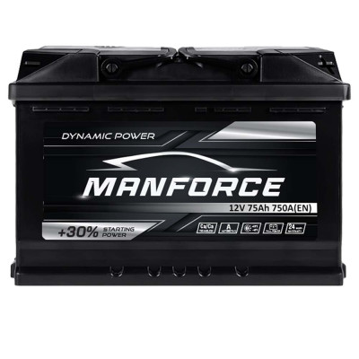 Автомобільний акумулятор MANFORСE 75Ah 750A R+ (правий +) MF L3