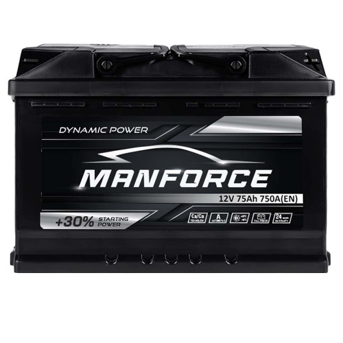 Автомобільний акумулятор MANFORСE 75Ah 750A R+ (правий +) MF L3